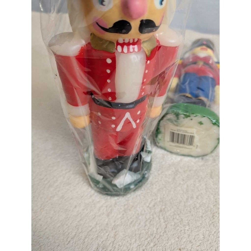 Vintage Nutcracker Candles Set 2 Christmas Soldier Figural Decorative Collectibl - Picture 7 of 11